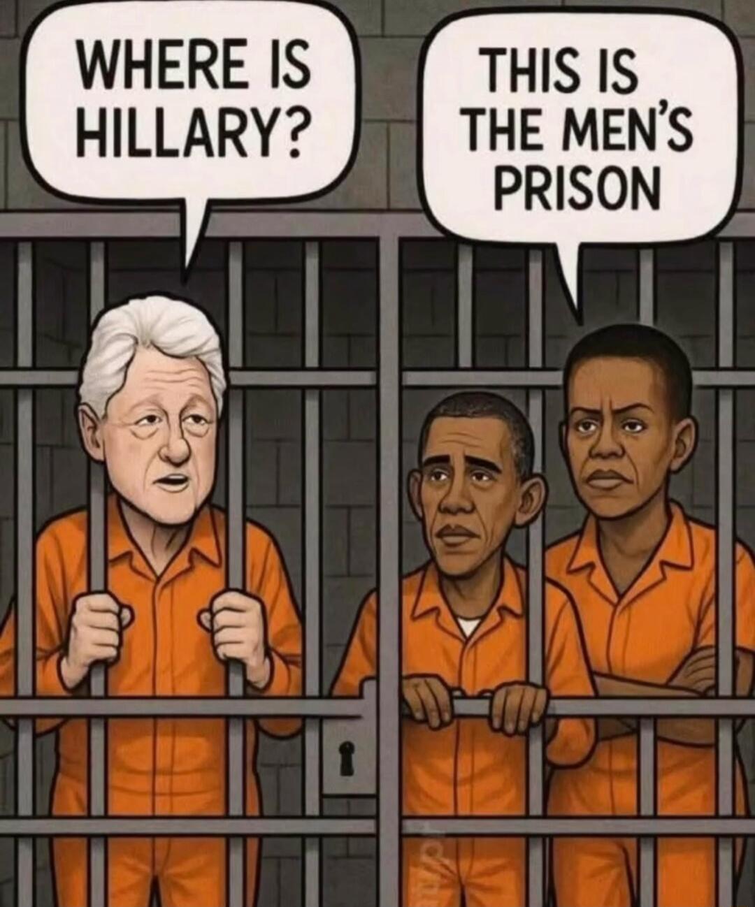 WHERE IS HILLARY?
THIS IS THE MEN'S PRISON