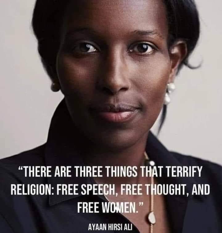 THERE ARE THREE THINGS THAT TERRIFY RELIGION FREE SPEEGH FREE THOUGHT AND FREE K FACTURTEN TN 3