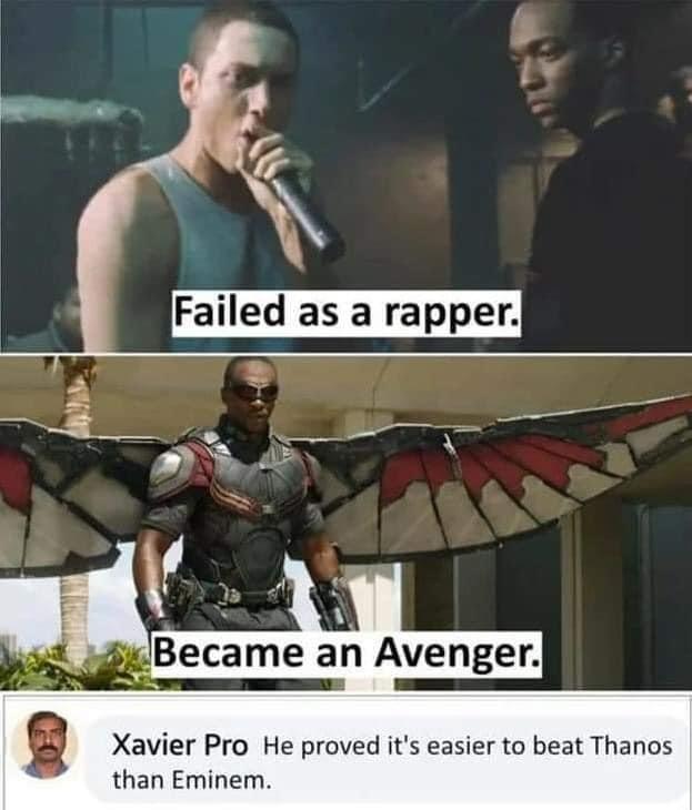 gBecame an Avenger Xavier Pro He proved its easier to beat Thanos than Eminem