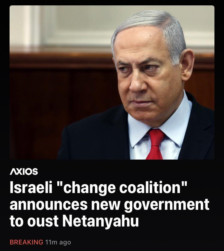 NXI0S Israeli change coalition announces hew government to oust Netanyahu BREAKING 11m ago