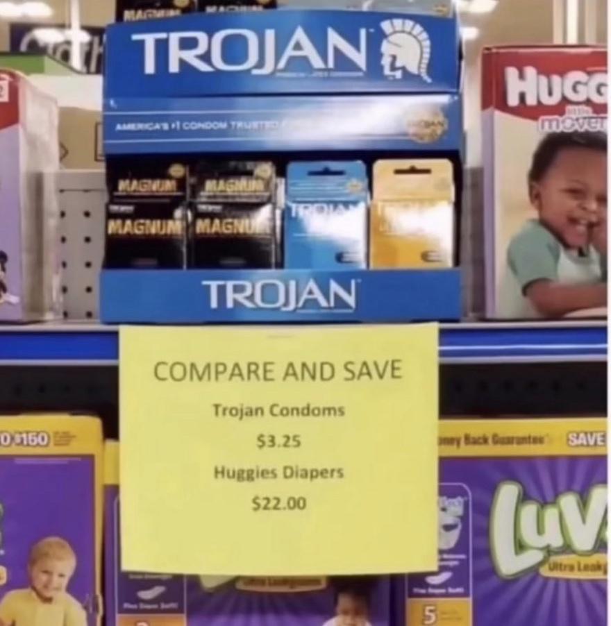 COMPARE AND SAVE Trojan Condoms 5325 Huggies Diapers 2200