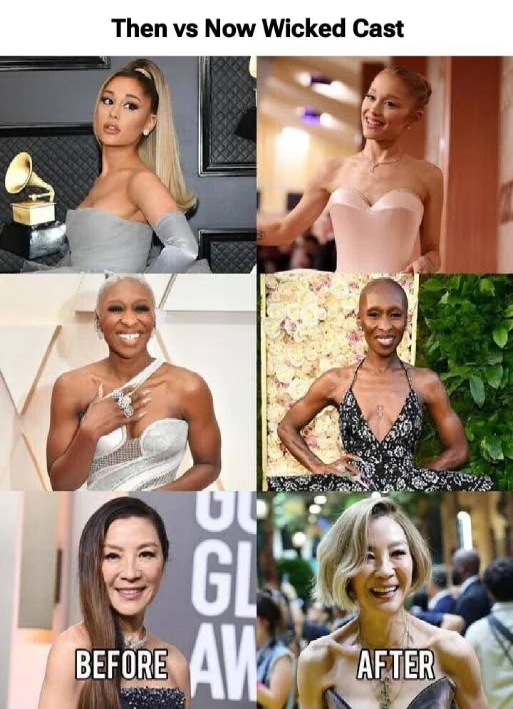 Then vs Now Wicked Cast
BEFORE
AFTER