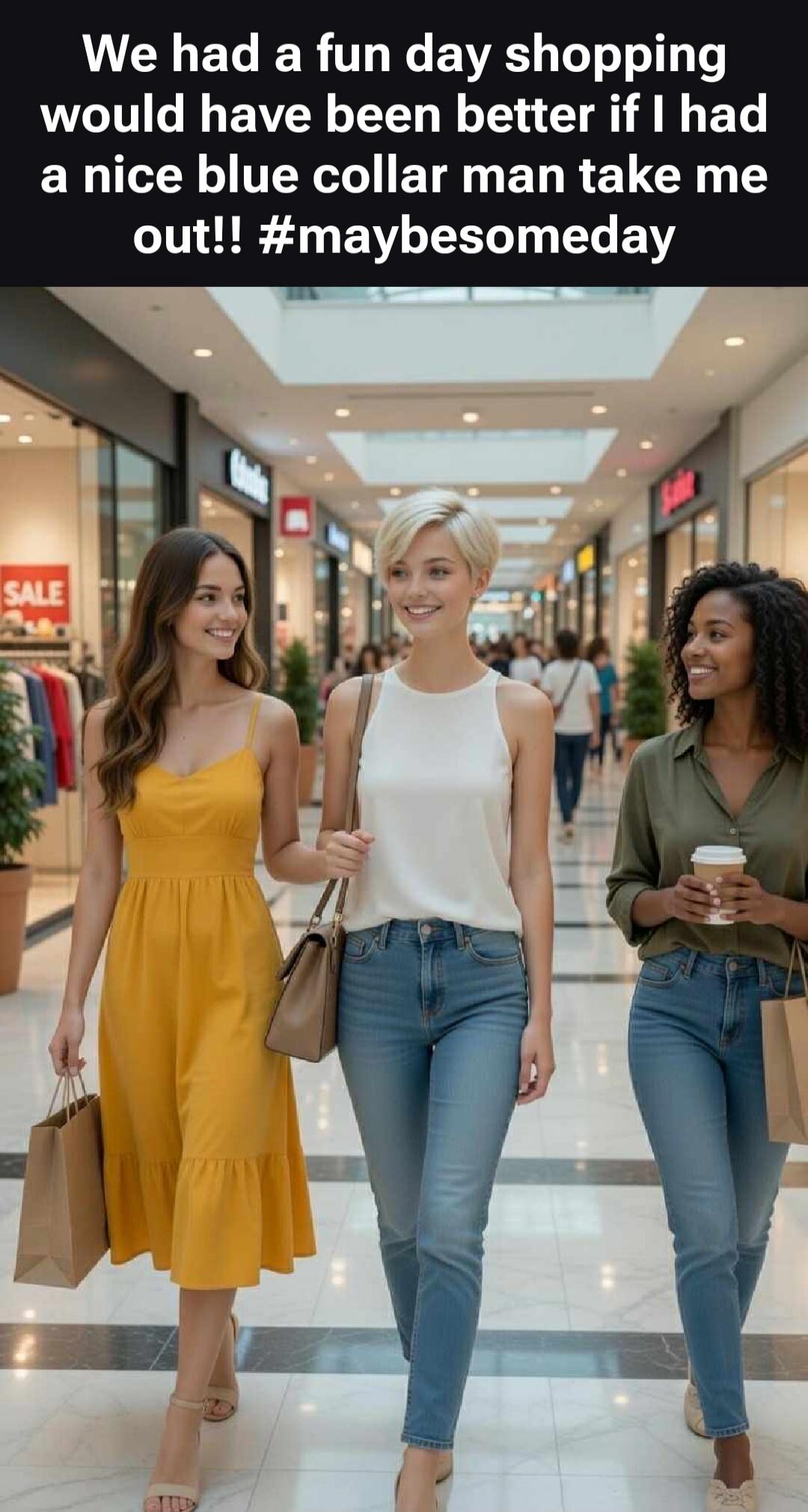 We had a fun day shopping would have been better if I had a nice blue collar man take me out!! #maybe someday