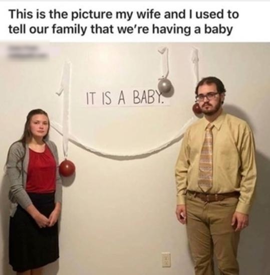 This is the picture my wife and used to tell our family that were having a baby