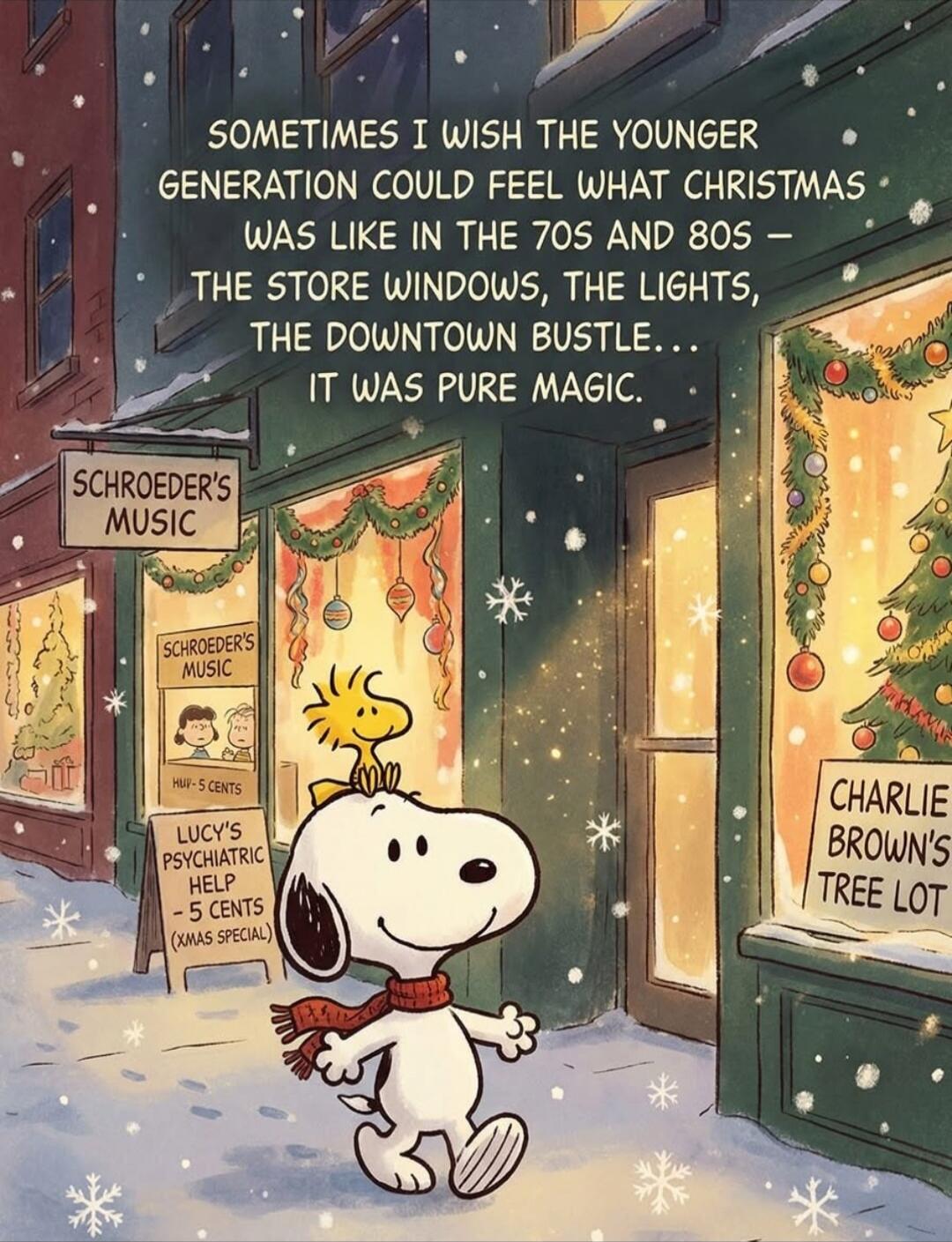 Sometimes I wish the younger generation could feel what Christmas was like in the 70s and 80s - the store windows, the lights, the downtown bustle... it was pure magic.