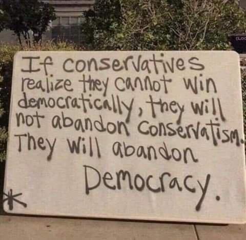 By coseqles rg ze ey CAot Win dmocm cm They wil ot abandory Conseqafisn They Wil qoapaop t DemocC