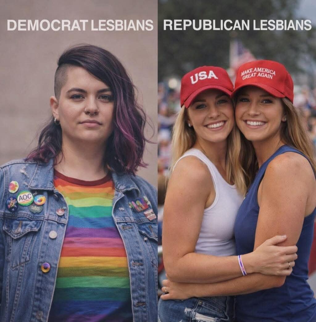DEMOCRAT LESBIANS\nREPUBLICAN LESBIANS