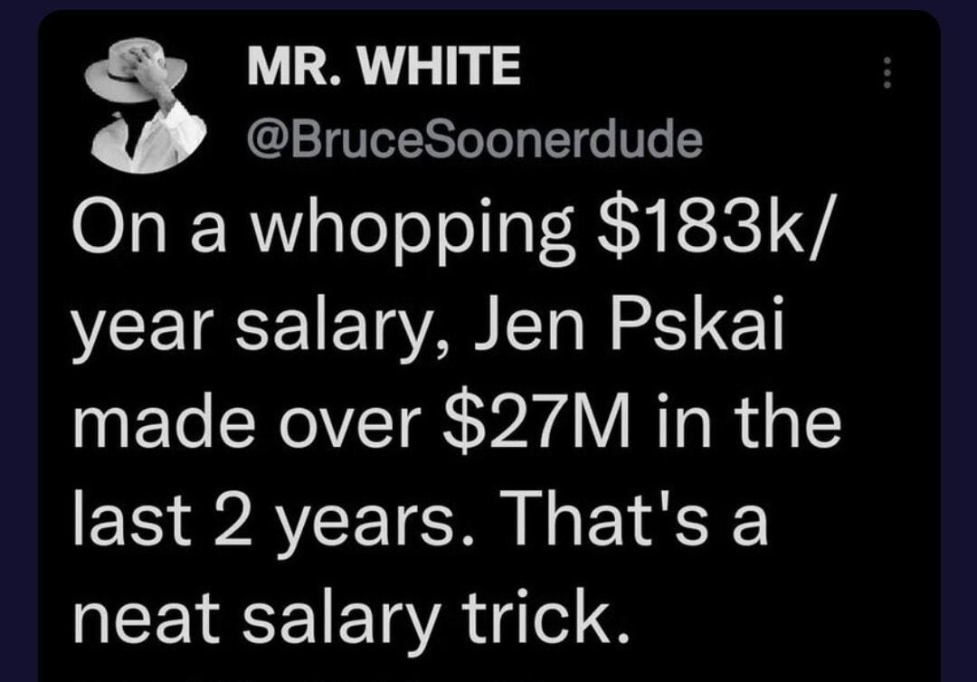 3 MR WHITE BruceSoonerdude On a whopping 183k NCEIEE I EIYA I RS l made over 27M in the last 2 years Thats a QEETEEIETA el 811 AM 24 May 22 Twitter for iPhone