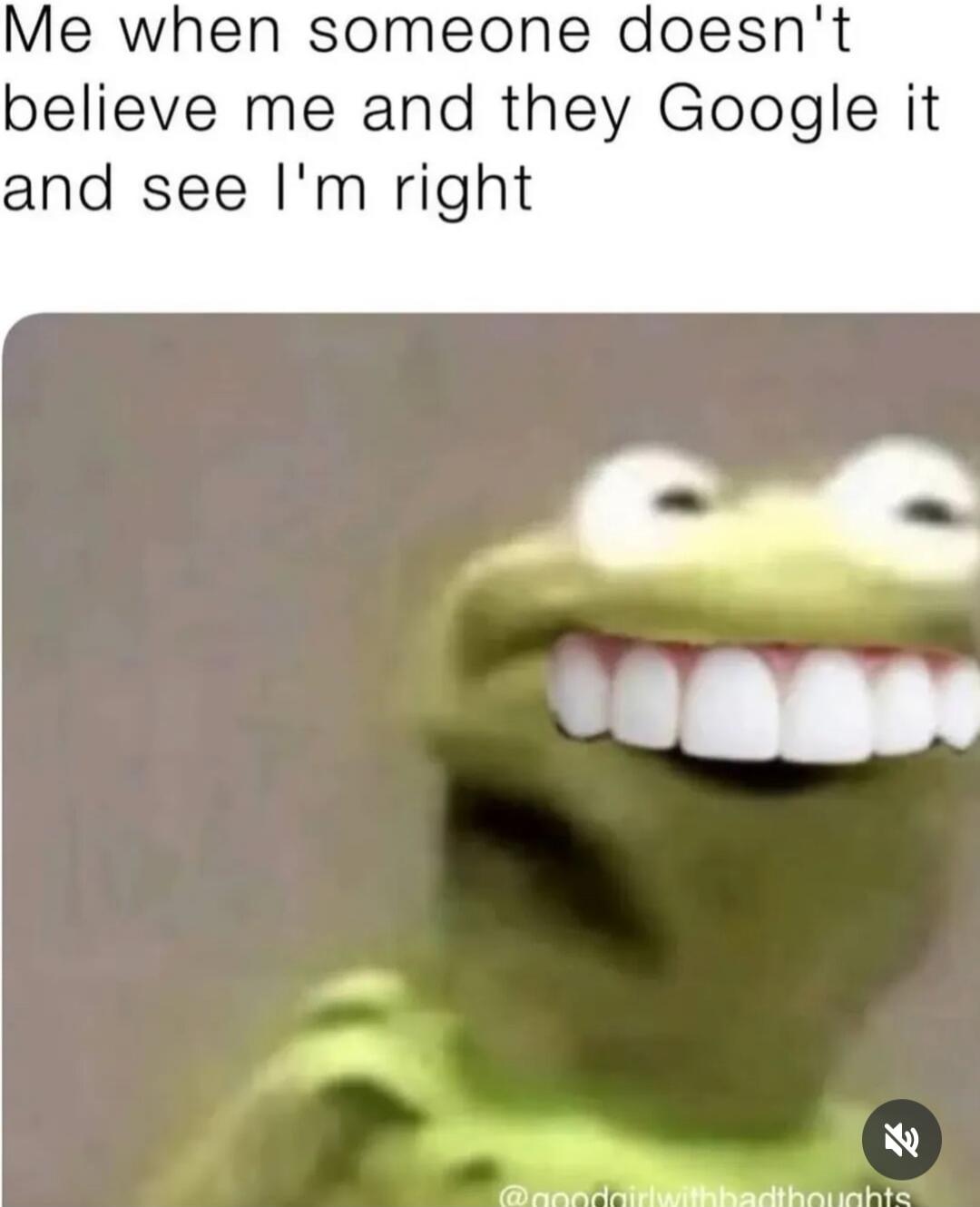 Me when someone doesn't believe me and they Google it and see I'm right