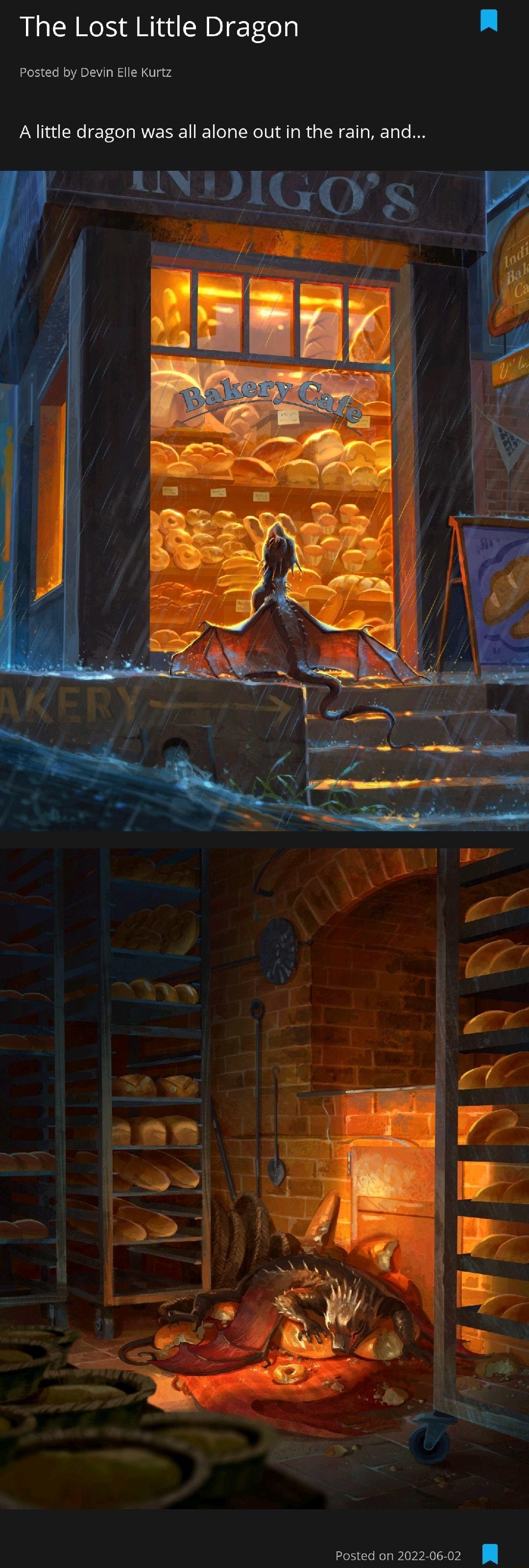 The Lost Little Dragon L Posted by Devin lle Kurtz Altle dragon was all alone out in the rain and Ry