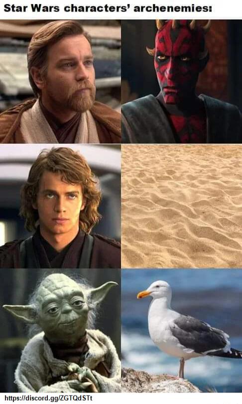 Star Wars characters archenemies w V i i 9 N httpsidiscordggZGTQASTt