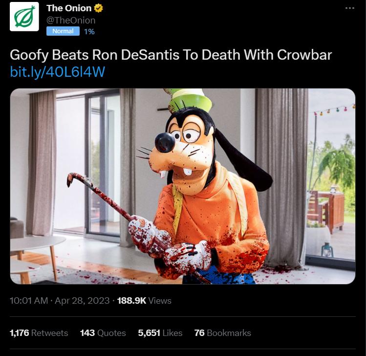 Goofy Beats Ron DeSantis To Death With Crowbar bitly40L614W 178 3 5651 i