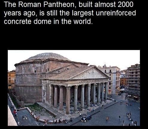The Roman Pantheon built almost 2000 years ago is still the largest unreinforced CRe IR RGERTI