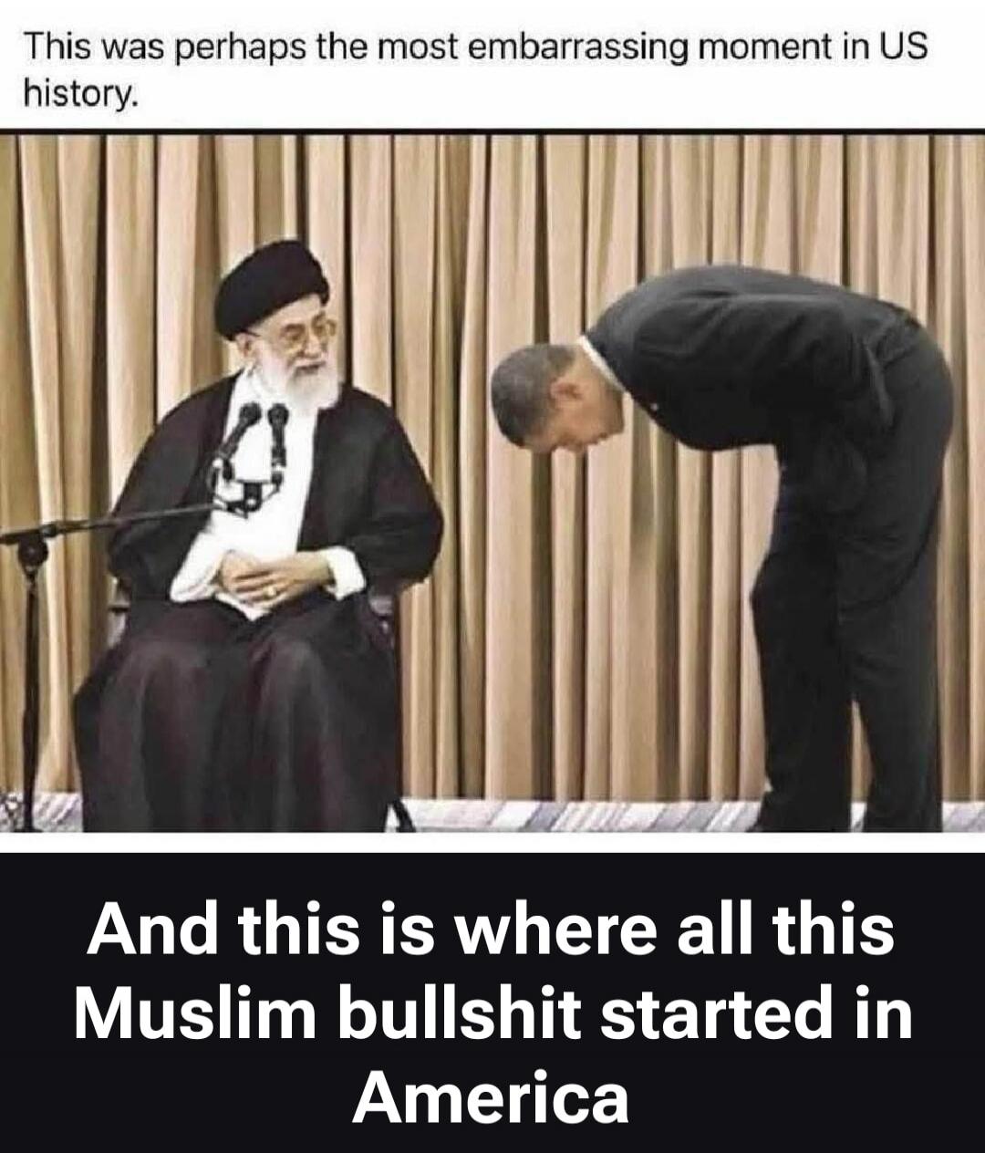 This was perhaps the most embarrassing moment in US history. And this is where all this Muslim bullshit started in America