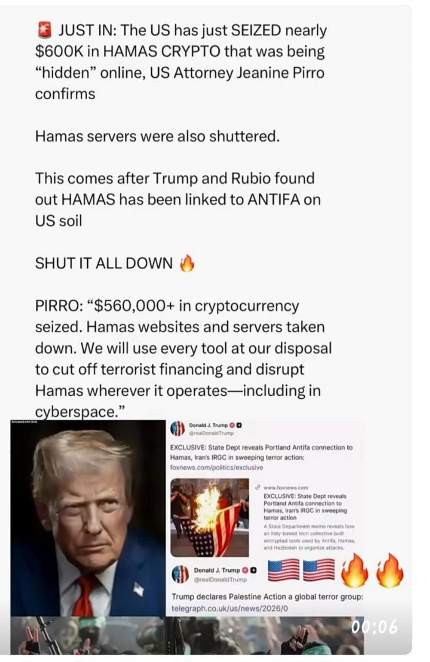 JUST IN: The US has just SEIZED nearly $600K in HAMAS CRYPTO that was being 