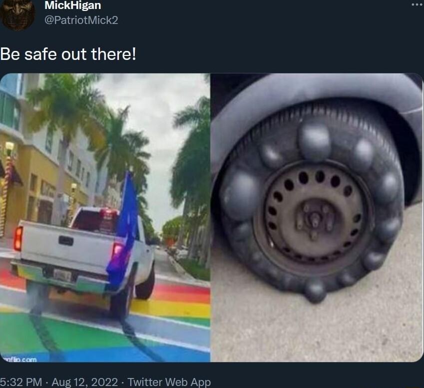MickHigan Patriothick2 Be safe out there PM Aug 12 2022 Twitter Web App