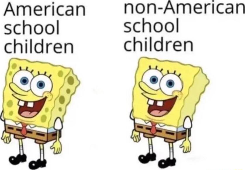 American school children non American