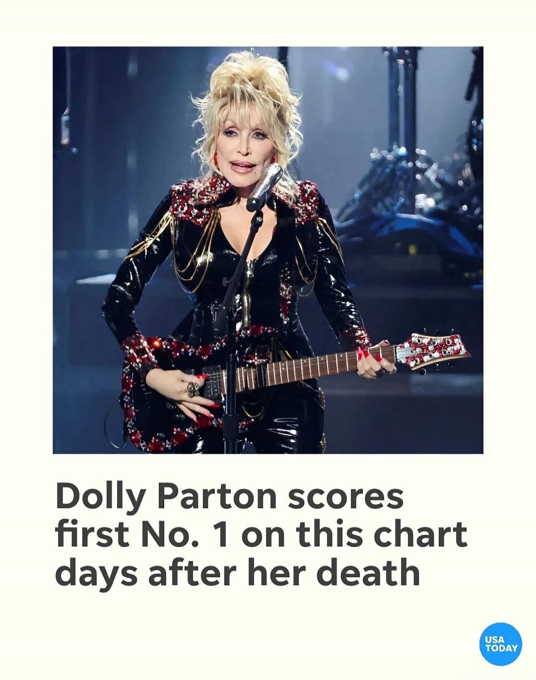 Dolly Parton scores first No. 1 on this chart days after her death. USA TODAY.