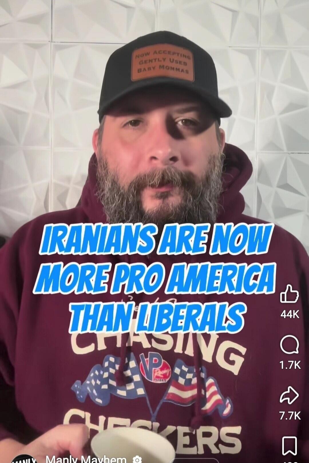 IRANIANS ARE NOW MORE PRO AMERICA THAN LIBERALS