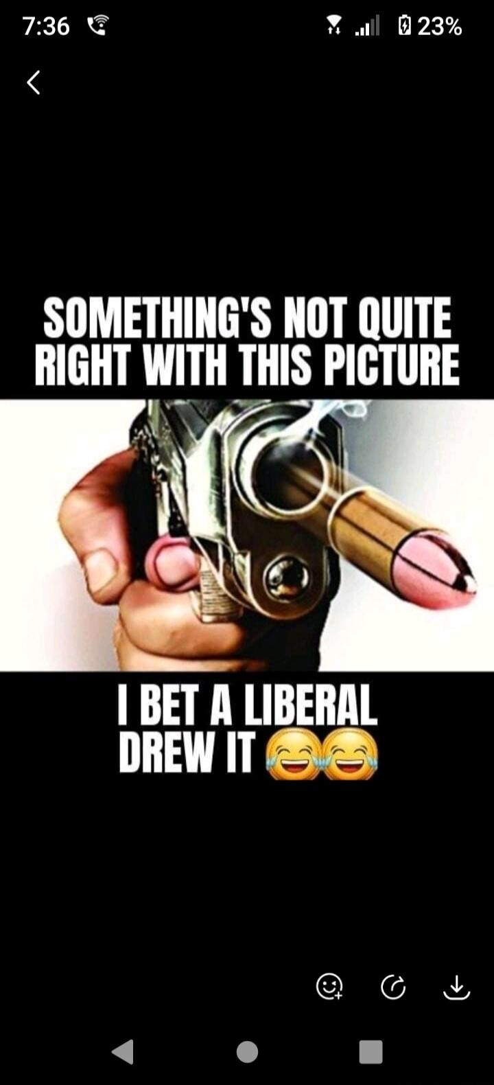 Something's not quite right with this picture. I bet a liberal drew it.
