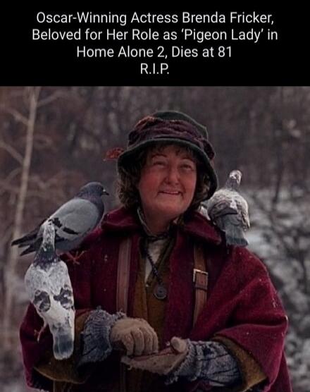 Oscar-Winning Actress Brenda Fricker, Beloved for Her Role as 'Pigeon Lady' in Home Alone 2, Dies at 81 R.I.P.