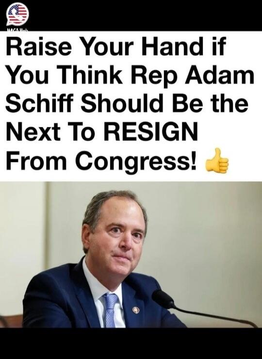 Raise Your Hand if You Think Rep Adam Schiff Should Be the Next To RESIGN From Congress!