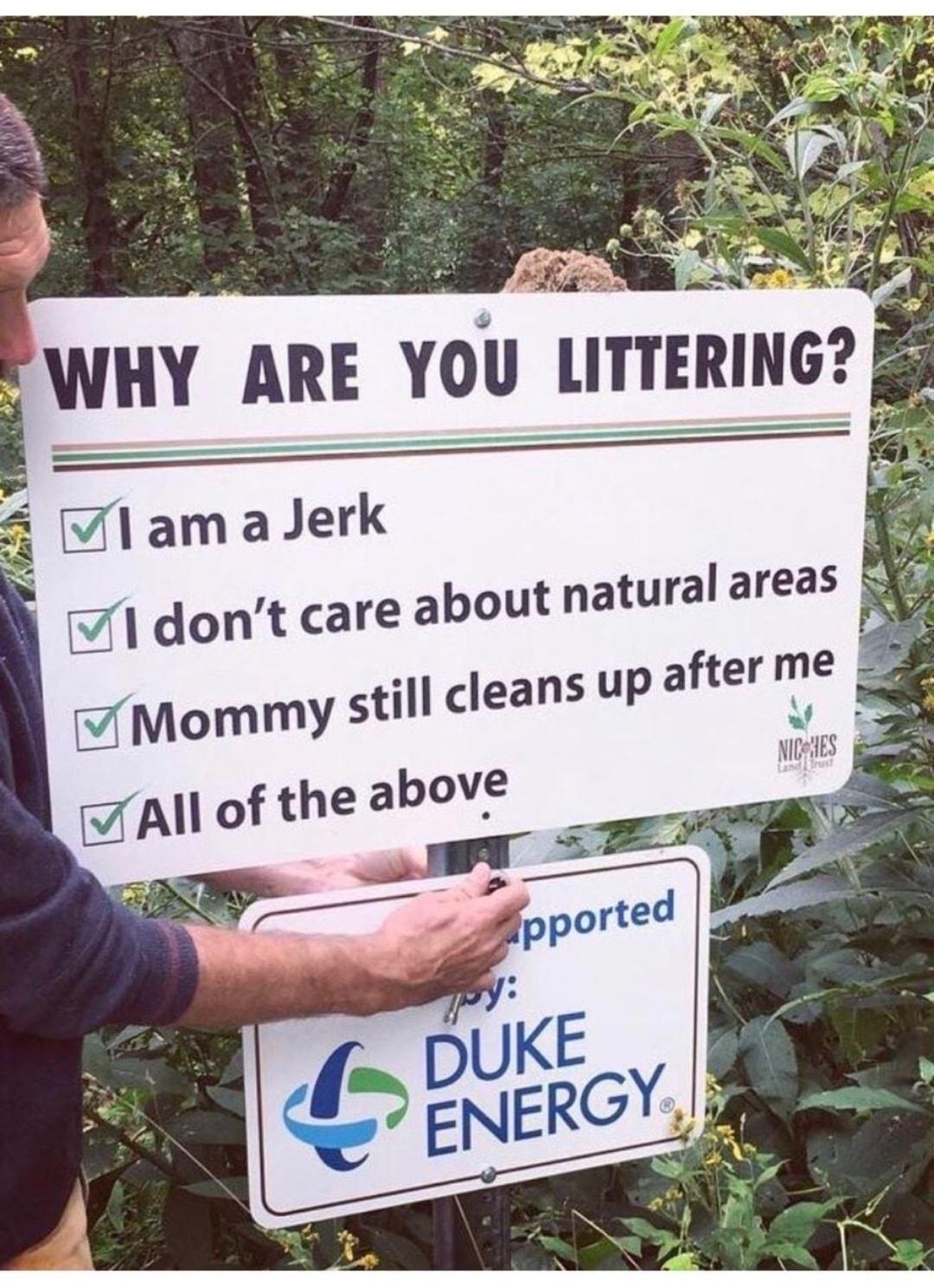 28 loloftheday Follow 33 y Energy company has got some sass Ebransrath Follow Duke Energy Fined 102 million for Polluting Rivers with Coal Ash WHY ARE YOU LITTERING 4 1 5 hawkeabelas Follow This is the best summary of the corporate deflection of blame for environmental destruction onto the consumer to save face Ive ever seen