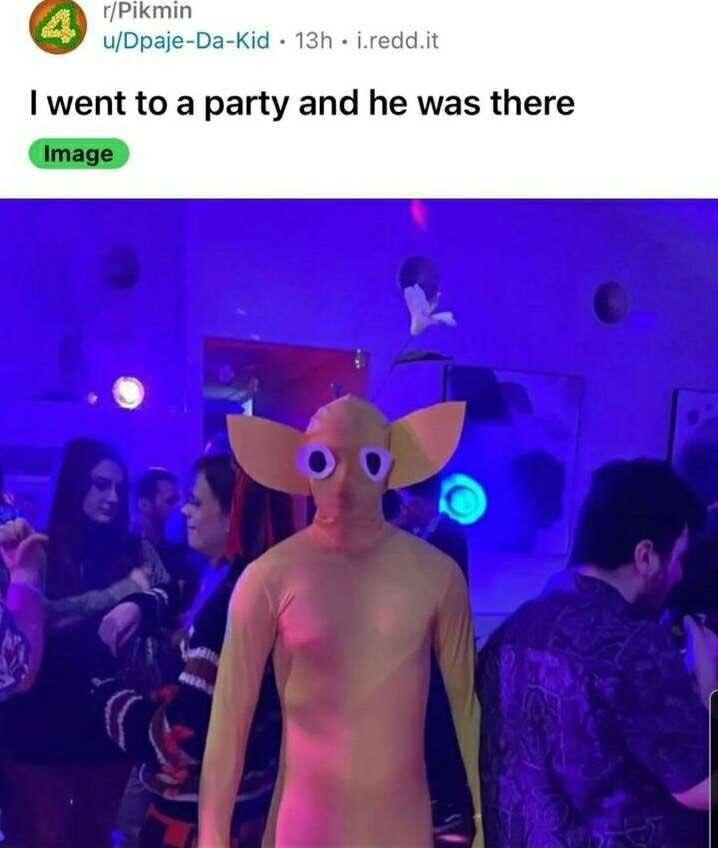 went to a party and he was there Image
