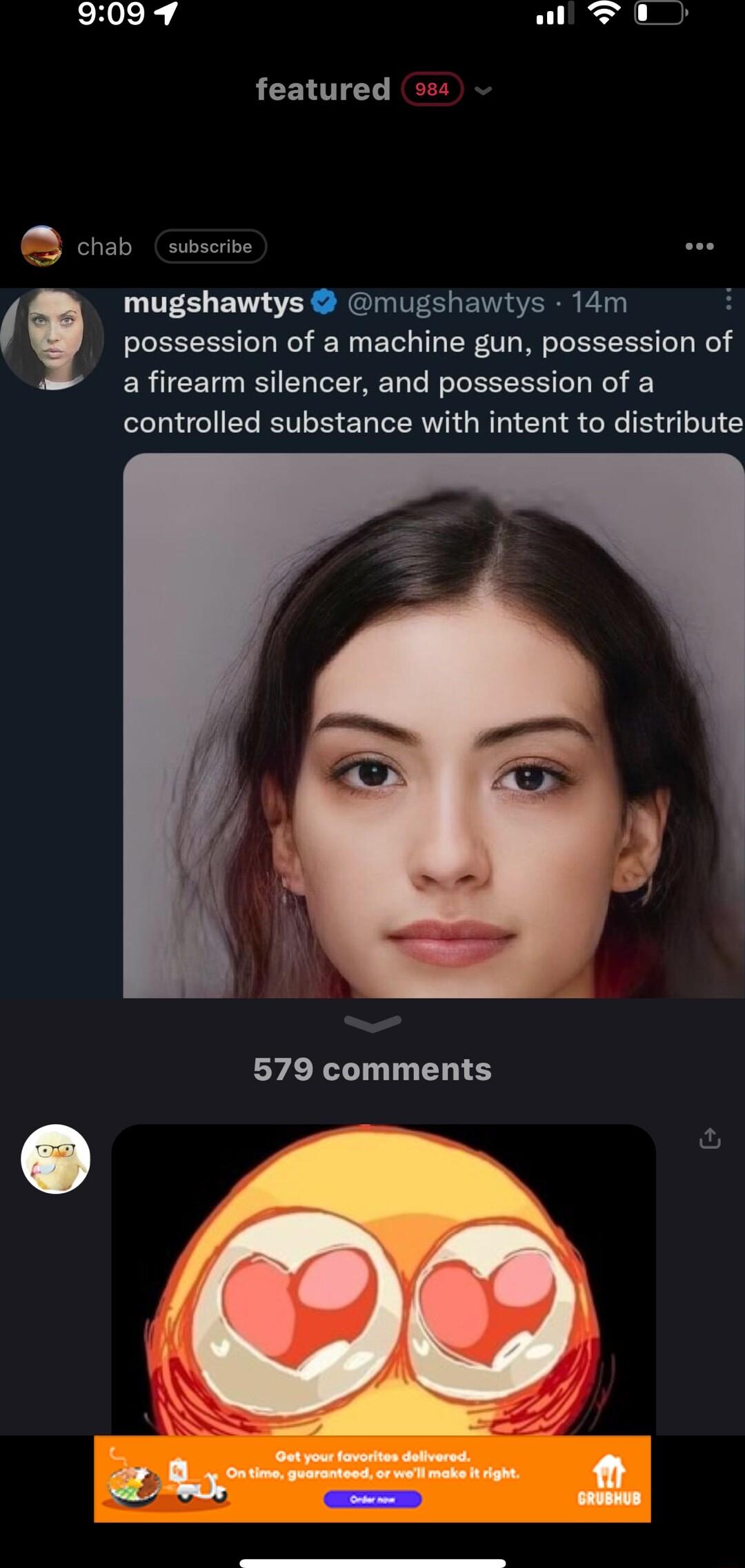 90997 o featured 982 8 chab Gubscrie mugshawtys mugshawtys 14m possession of a machine gun possession of a firearm silencer and possession of a controlled substance with intent to distribute