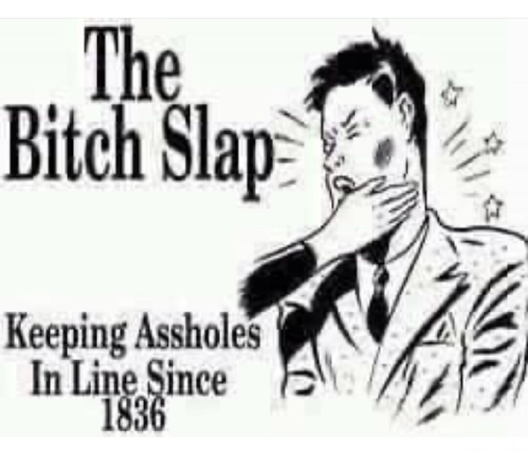 The Bitch Slap Keeping Assholes In Line Since 1836