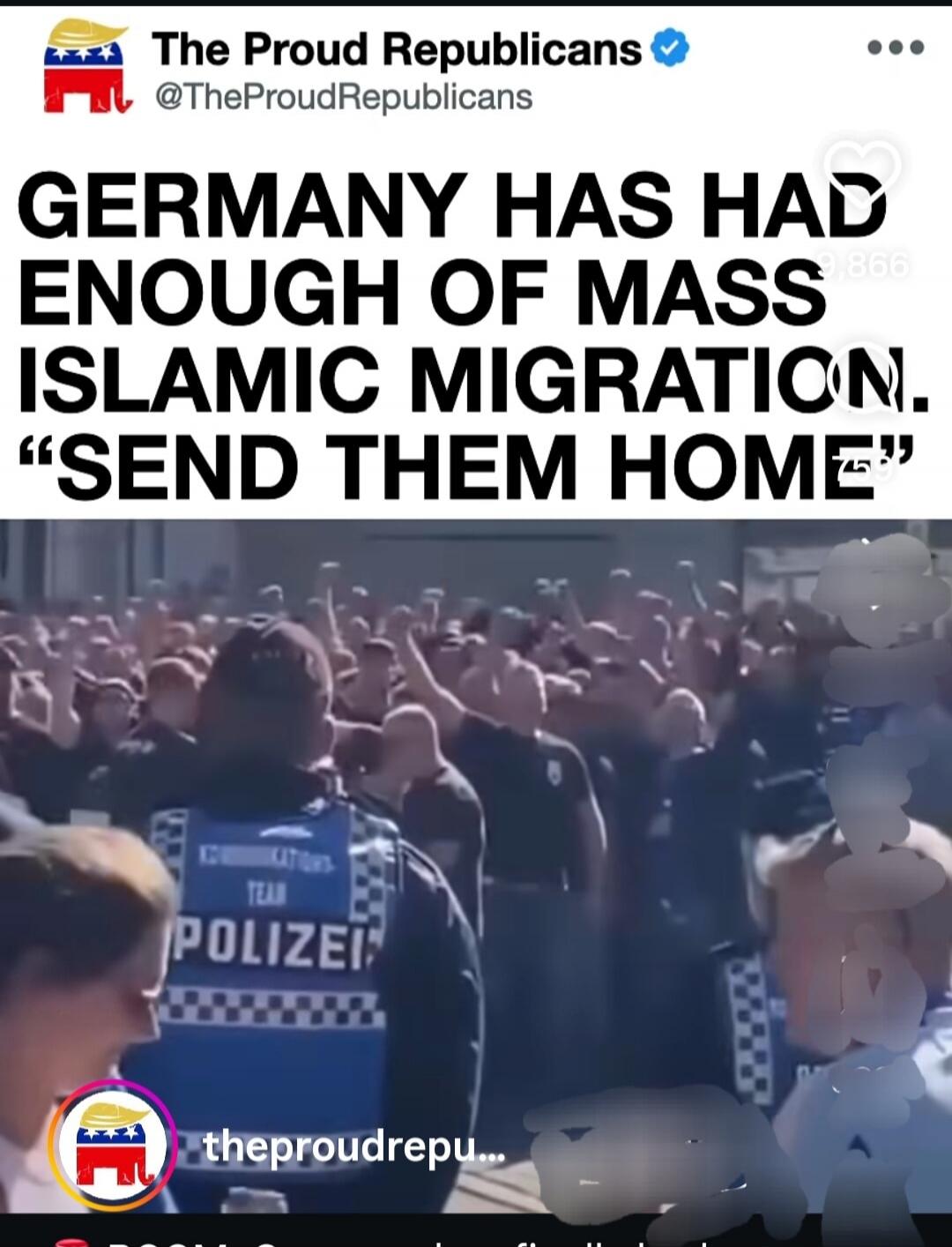 GERMANY HAS HAD ENOUGH OF MASS ISLAMIC MIGRATION. 