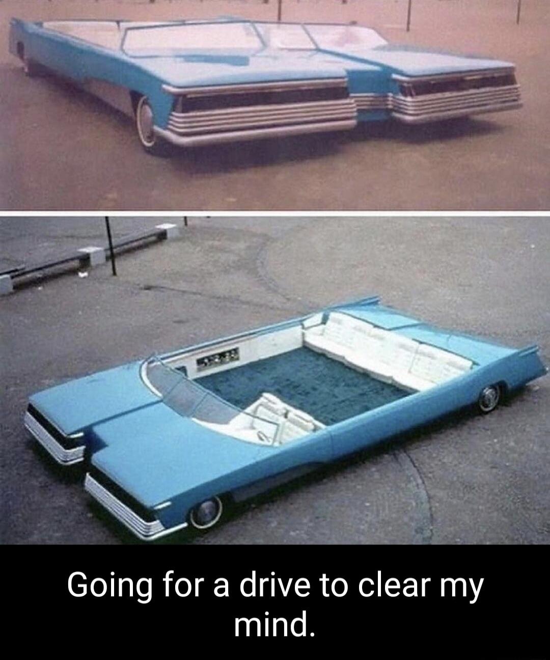 Going for a drive to clear my mind