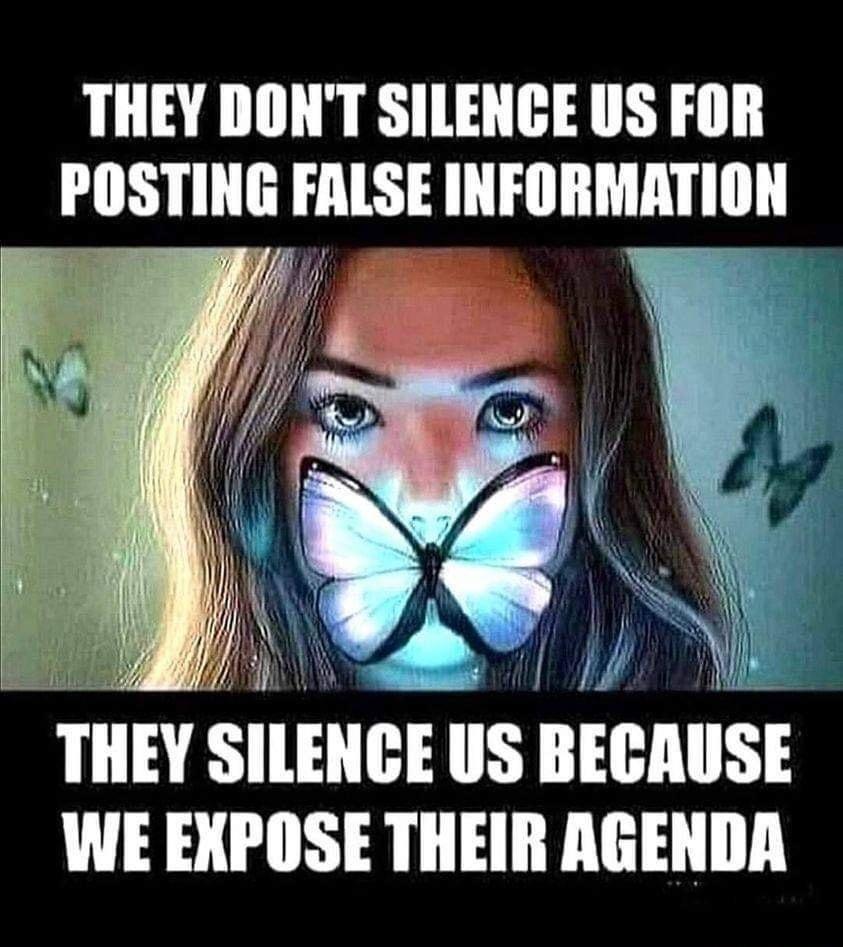 THEY DONT SILENCE US FOR POSTING FALSE INFORMATION IIIEY SIlEIIBE IIS BEIMISE WE EXPOSE THEIR AGENDA