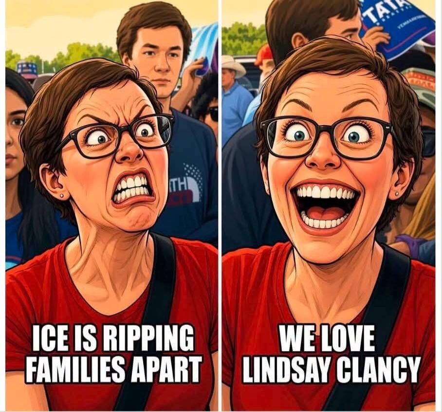 ICE IS RIPPING FAMILIES APART WE LOVE LINDSAY CLANCY