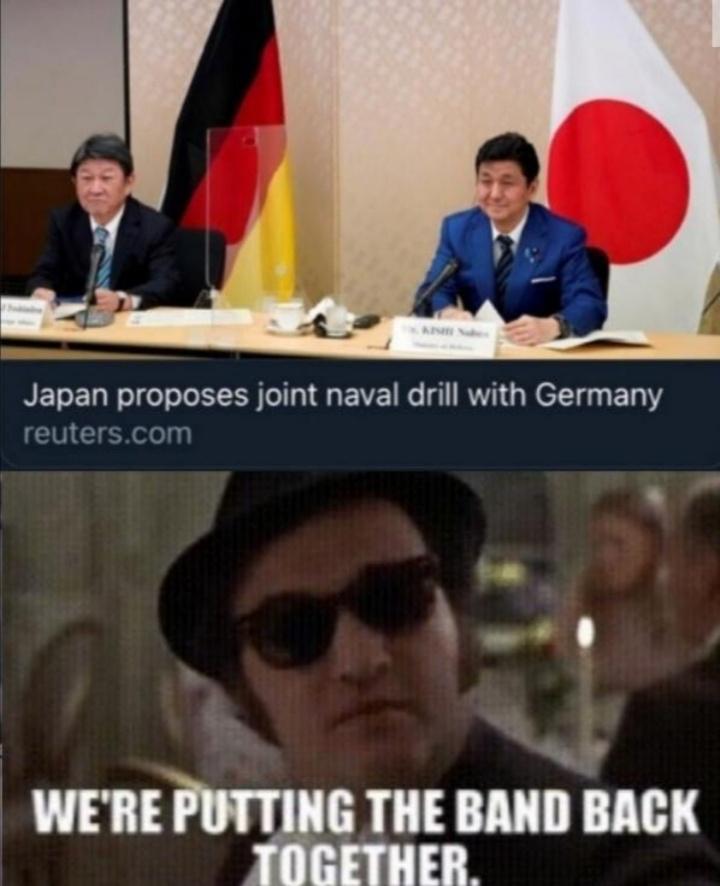 Japan proposes joint naval drill with Germany reuterscom J WERE THE BAND BACK 1