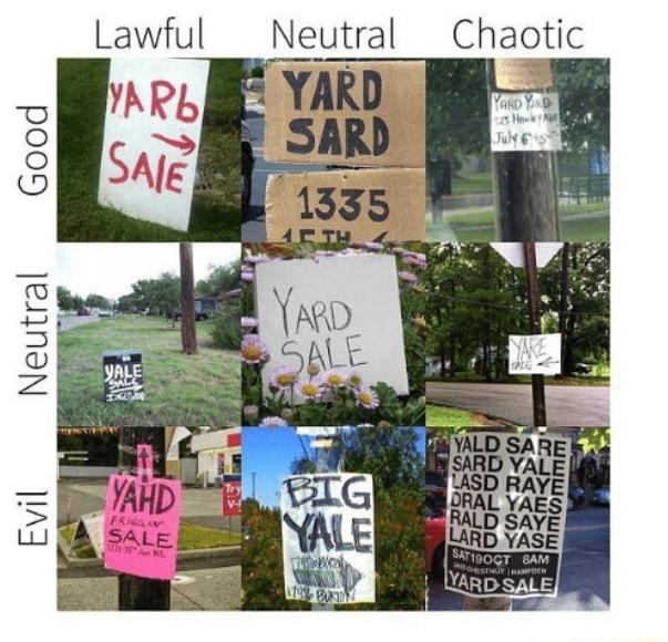 Lawful Neutral Chaotic