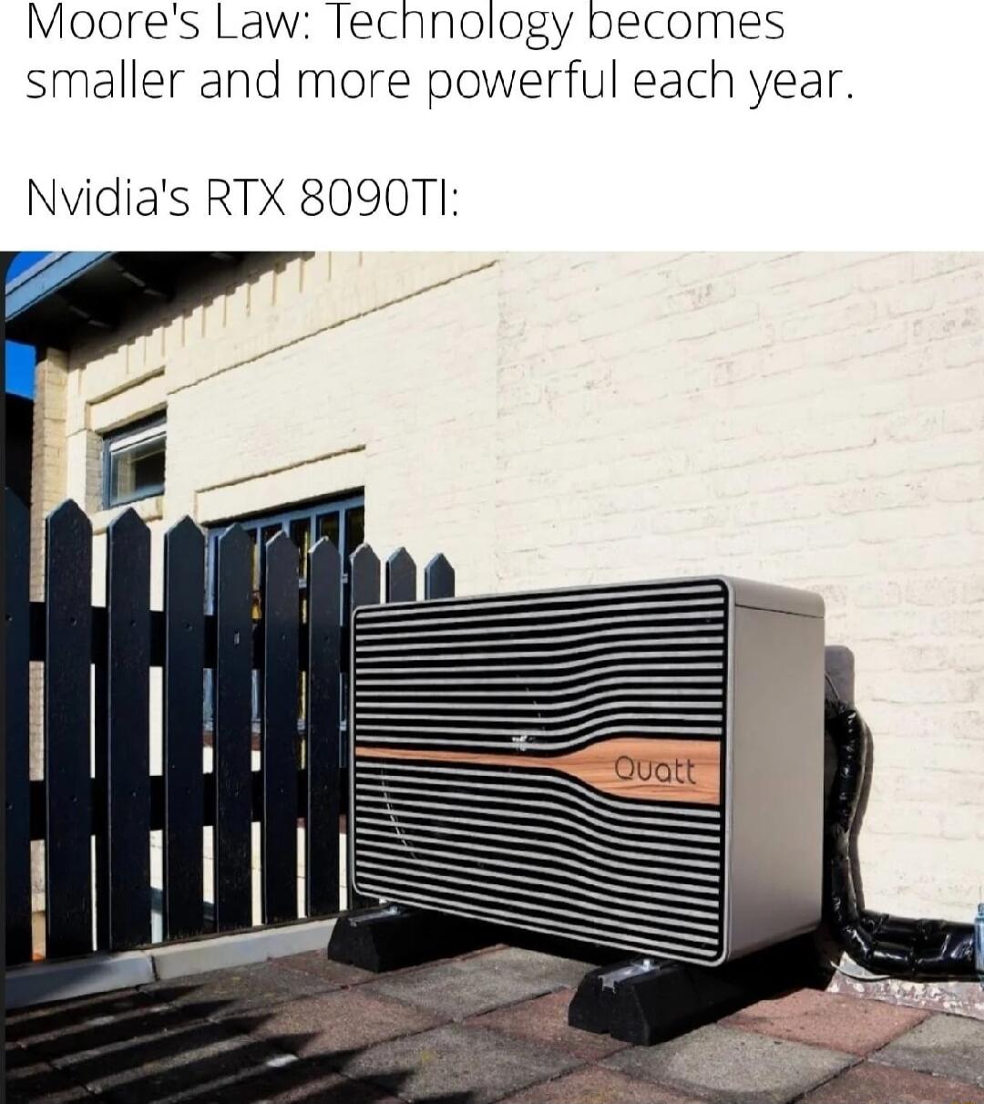 Moores Law Technology becomes smaller and more powerful each year Nvidias RTX 8090TI