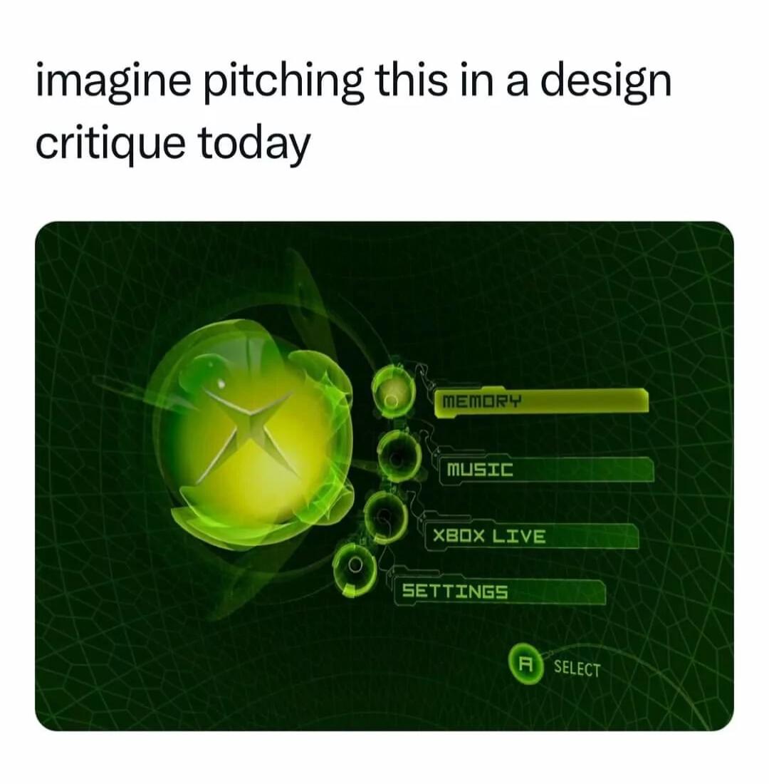 imagine pitching this in a design critique today