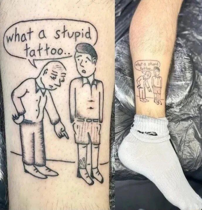 what a stupid tattoo..