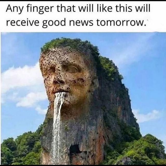 Any finger that will like this will receive good news tomorrow