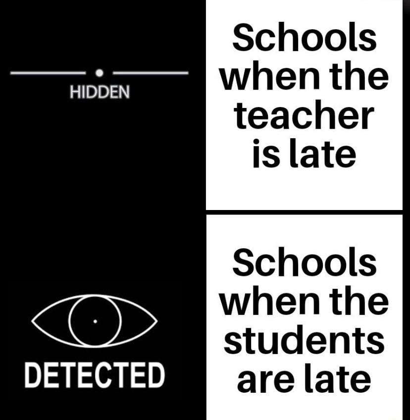 HIDDEN Schools when the students DETECTED are late