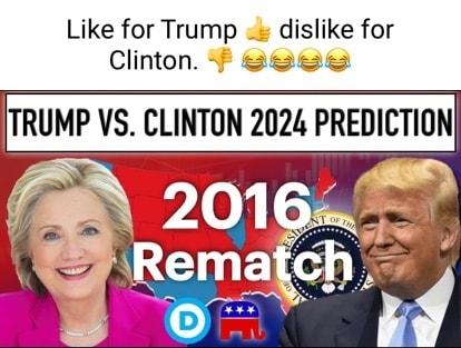 Like for Trump dislike for Clinton seee