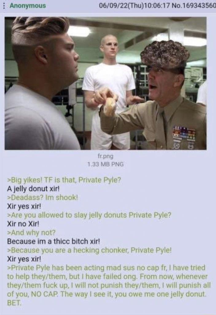 060922Thu100617 No16934356 A jelly donut xir Xir yes xir Xir no Xirt Because im a thice bitch xir Xir yes xir