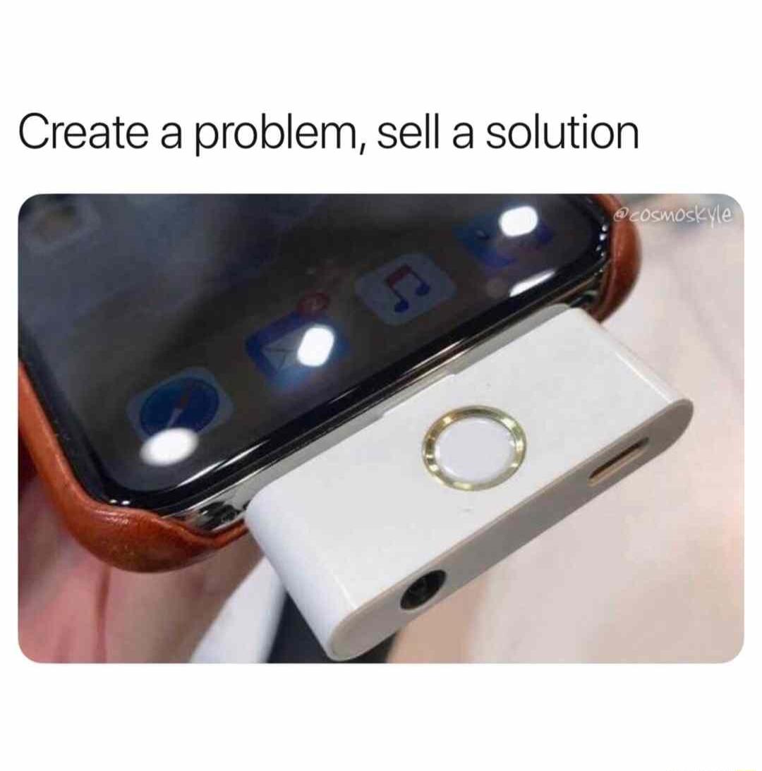 Create a problem sell a solution