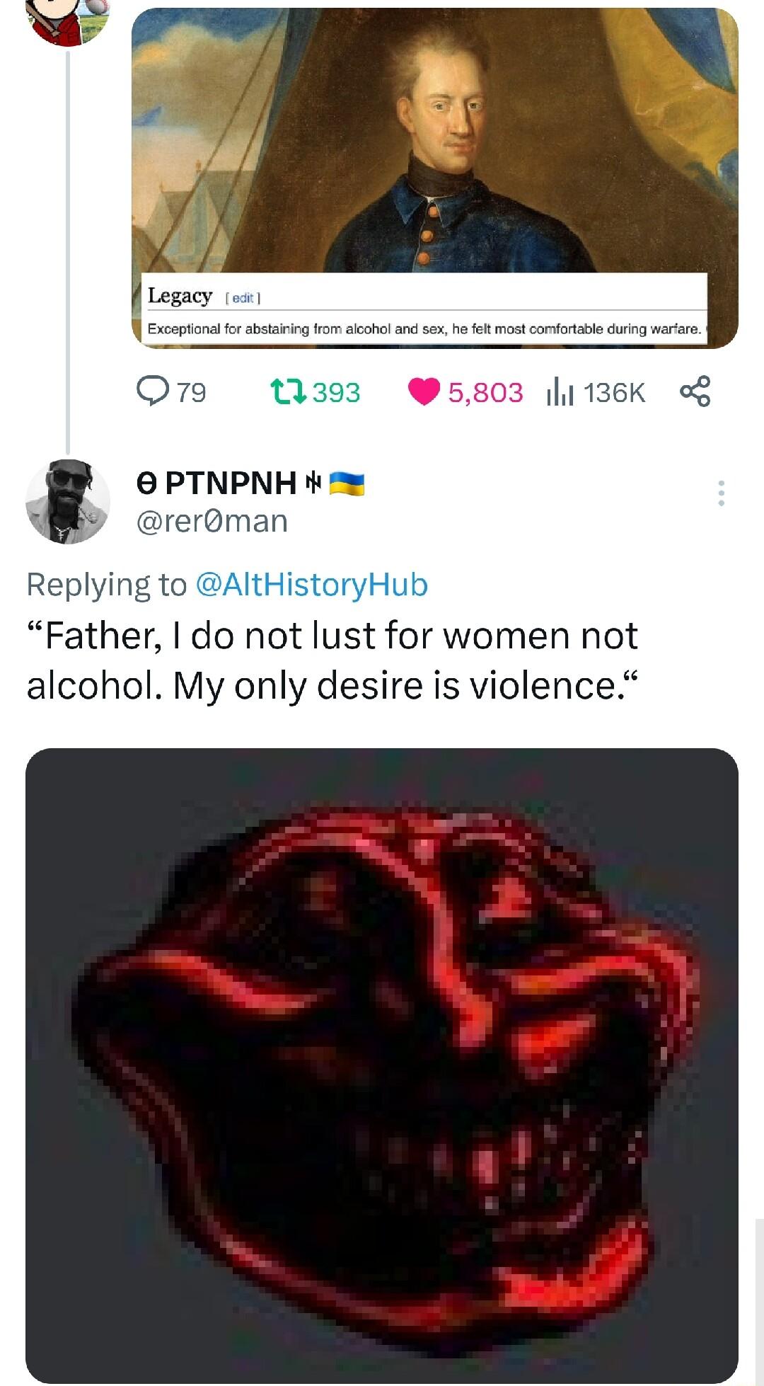 PTNPNH man plying to Father do not lust for women not alcohol My only desire is violence