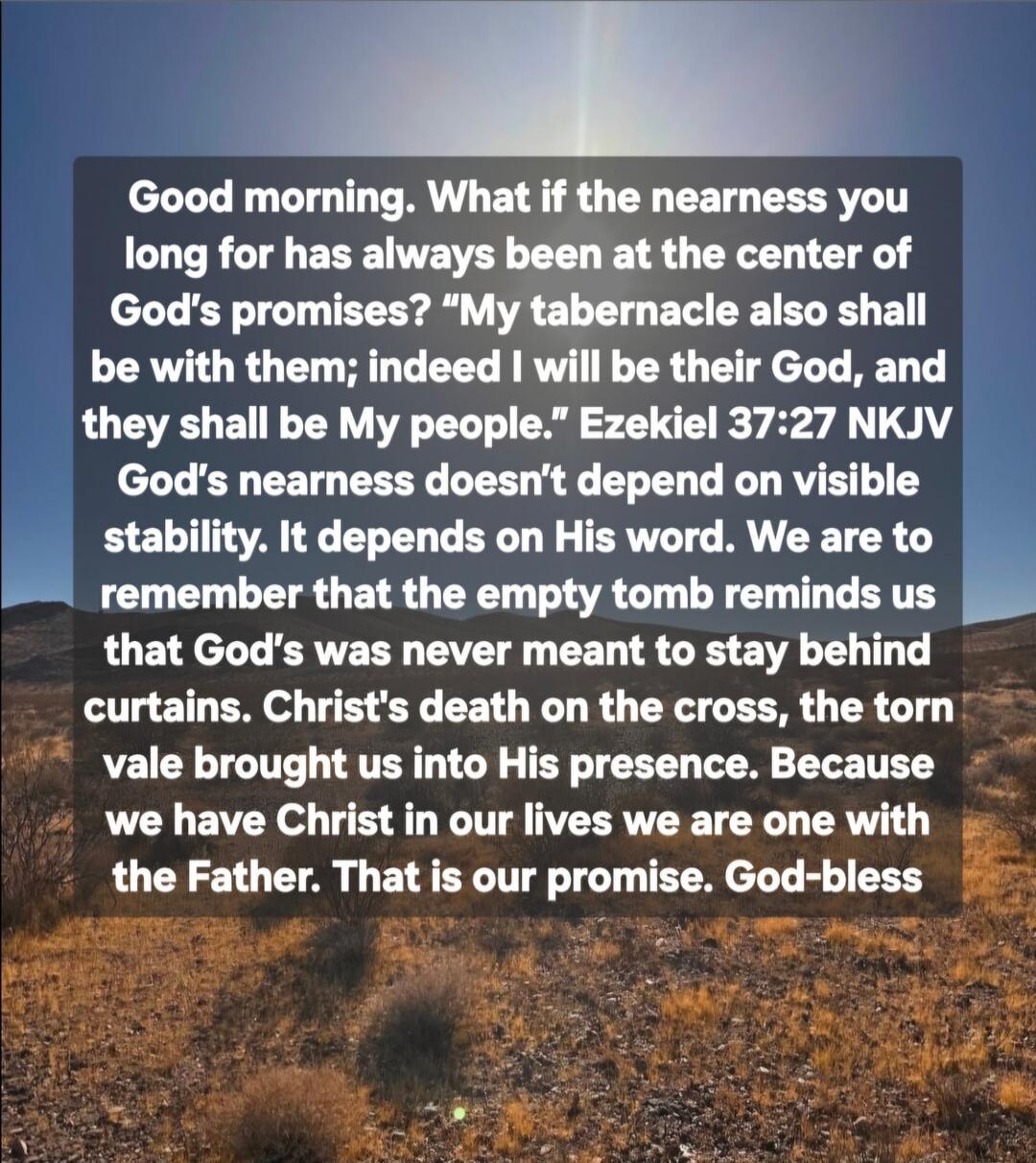 Good morning. What if the nearness you long for has always been at the center of God's promises? 