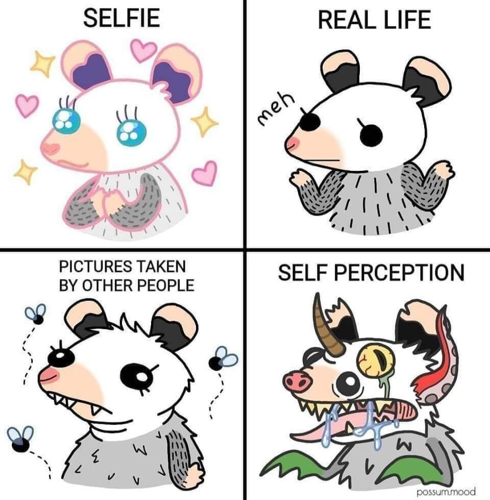 SELFIE REAL LIFE g d 7 o I PICTURES TAKEN SELF PERCEPTION BY OTHER PEOPLE