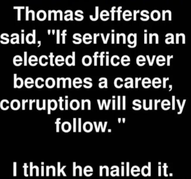 Thomas Jefferson said, 