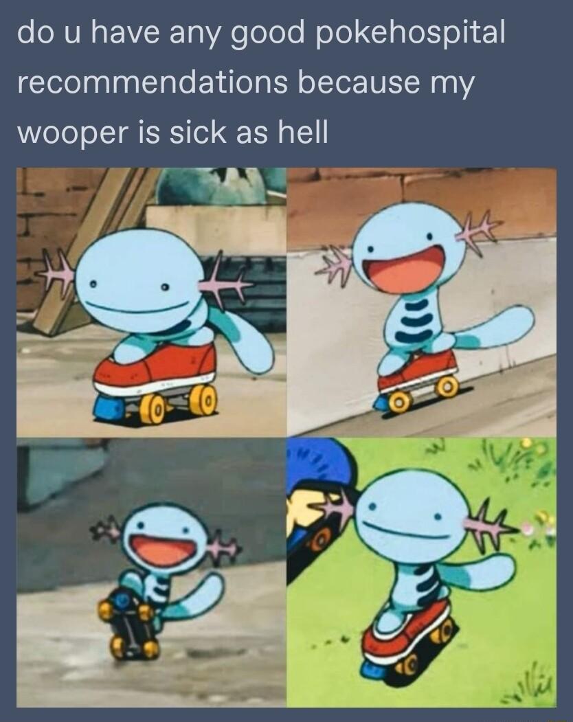 do u have any good pokehospital recommendations because my wooper is sick as hell