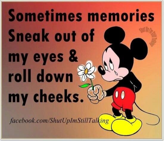 Sometimes memories Sneak out of my eyes & roll down my cheeks. Shut Up I'm Still Talking facebook.com/ShutUpImStillTalking